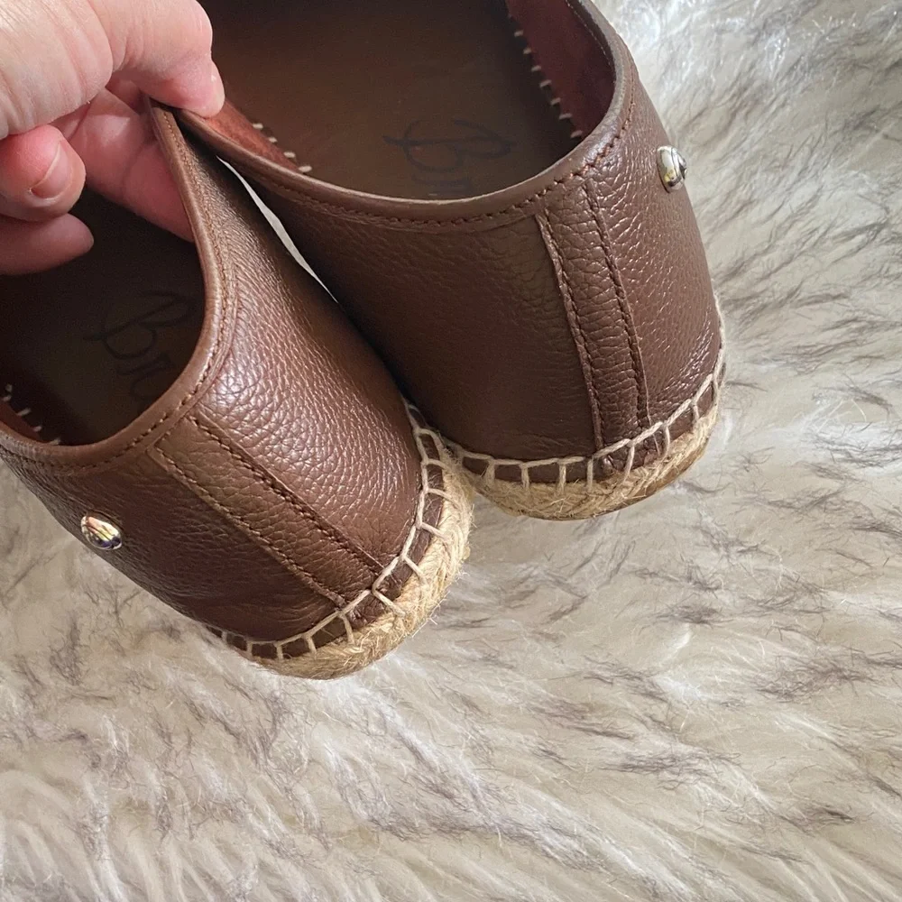 BRIGHTON Groove Brown Leather Slip-On Shoes